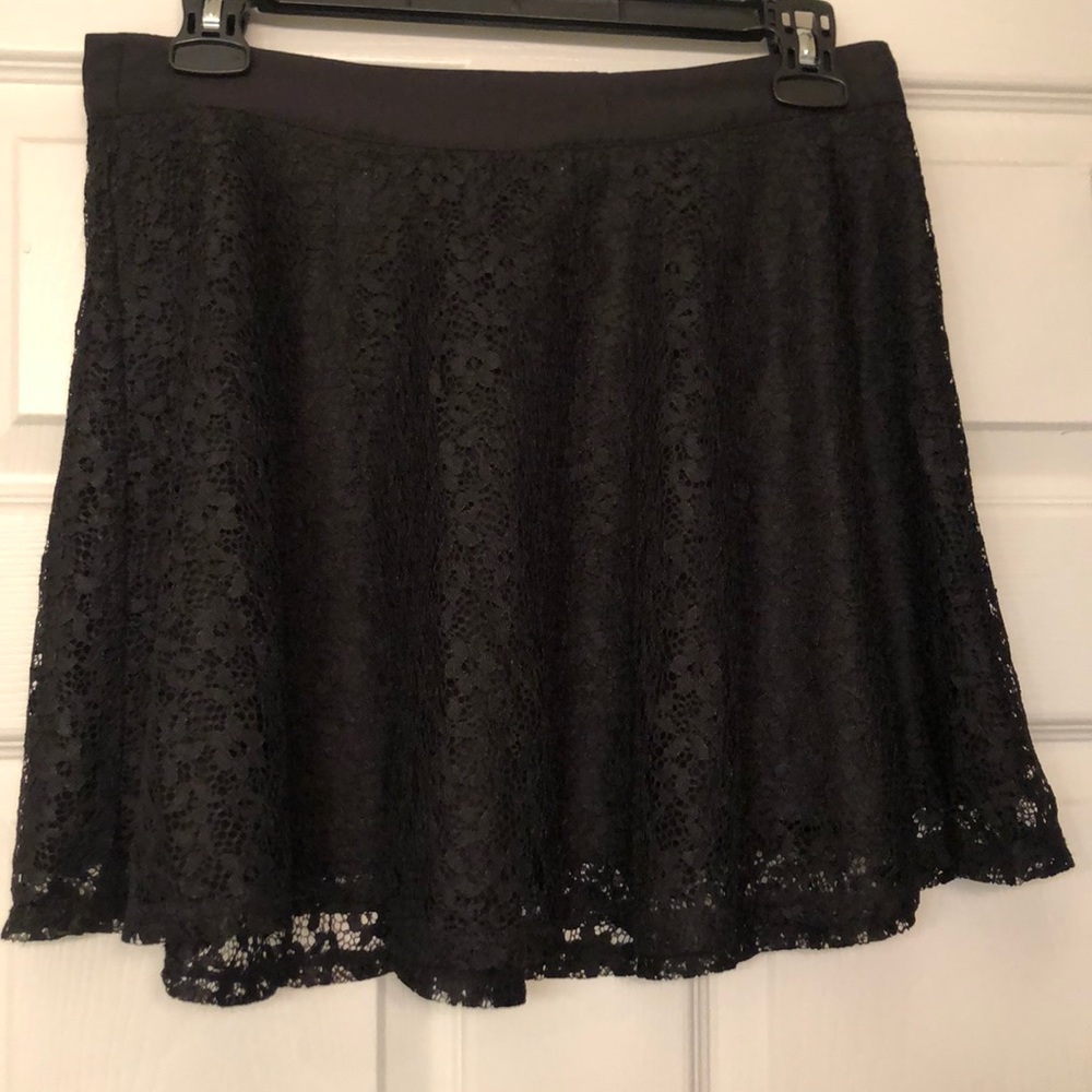 Black lace skirt